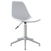 vidaXL Swivel Dining Chairs 4 pcs White PP