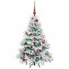 vidaXL Artificial Christmas Tree with 150 LEDs White 120 cm PE and PVC