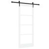 vidaXL Sliding Door ORKDAL White 83 x 202 cm Solid Pine Wood and Glass