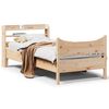 vidaXL Bed Frame with Headboard 90x190 cm Single Solid Wood Pine