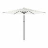 vidaXL Garden Parasol with Steel Pole White 288x288x225 cm