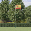 vidaXL Spain Flag and Pole 5.55 m Aluminium