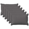 vidaXL Cushion Cover 6 pcs HOUTEN Light Grey 30 x 50 cm Faux Linen