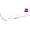 vidaXL Wall Shelf Wall-mounted Beige 120 x 23.5 x 4 cm Engineered Wood