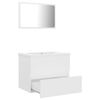 vidaXL Bathroom Furniture Set White Engineered Wood