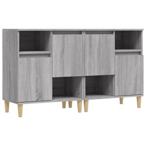vidaXL Sideboards 2 pcs Grey Sonoma 60x35x70 cm Engineered Wood