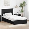 vidaXL Storage Bed with Headboard Black 100 x 200 cm Engineered Wood