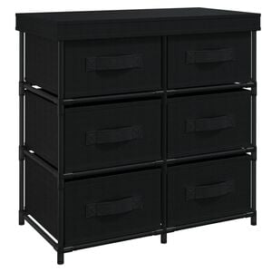 vidaXL Storage Cabinet | Black | Steel, Polyester | Medium | Light Weight