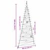 vidaXL Christmas Tree with 100 LEDs Natural 180 cm Solid Ash Wood