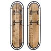 vidaXL Wall-mounted Coat Racks with 4 Hooks 2 pcs Solid Wood Rough Mango