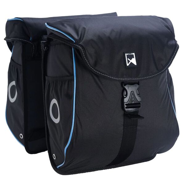Willex Bicycle Panniers 300 Flexi 24 L Black and Blue
