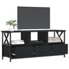 vidaXL TV Cabinet Black 102x33x45 cm Engineered Wood&Iron