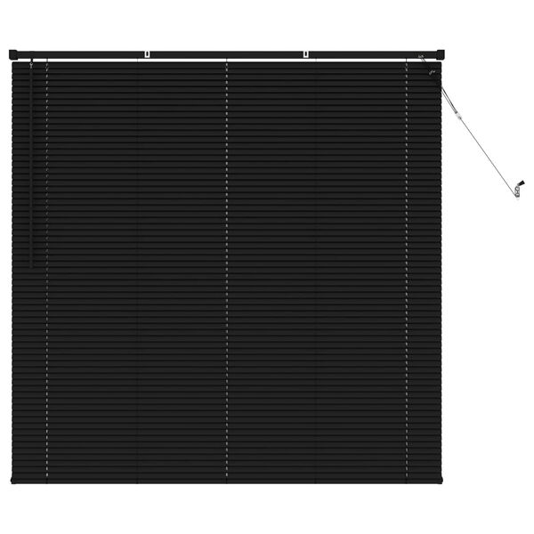 vidaXL Venetian Blind Manual Adjustable Black 150 x 130 cm PVC