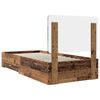 vidaXL Bed Frame with Headboard Old Wood 90 x 200 cm Engineered Wood