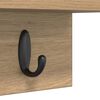 vidaXL Wall-Mounted Coat Rack Artisan Oak 60 x 10.5 x 18 cm