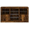 vidaXL Sideboard with LED Lights Smoked Oak 123x37x67 cm