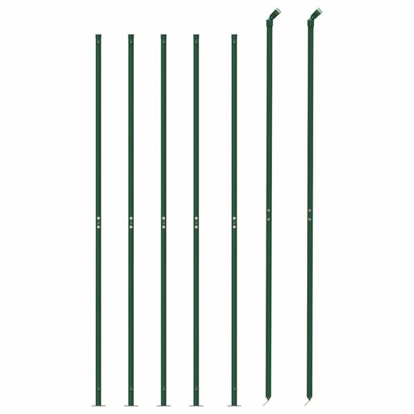 vidaXL Chain Link Fence with Flange Green 1.8x10 m