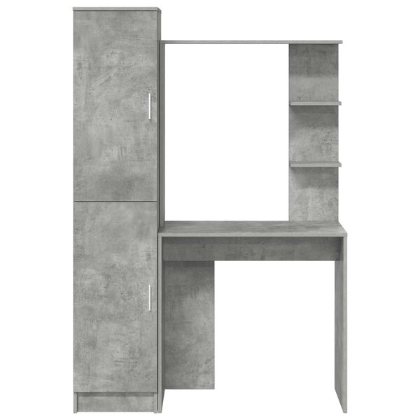 vidaXL Desk 2 pcs Concrete Grey