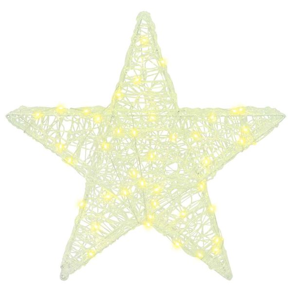 vidaXL 3D Star with 50 LEDs Warm white 55 x 53.5 x 10 cm Acrylic