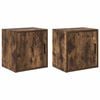 vidaXL Garage Wall Cabinets 2 pcs Smoked Oak Engineered Wood