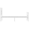 vidaXL Metal Bed Frame without Mattress with Footboard White 75x190cm