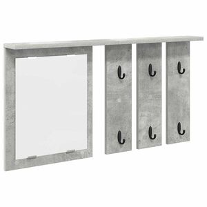 vidaXL Wall-Mounted Coat Rack with Shelf Concrete grey 85 x 10 x 45 cm