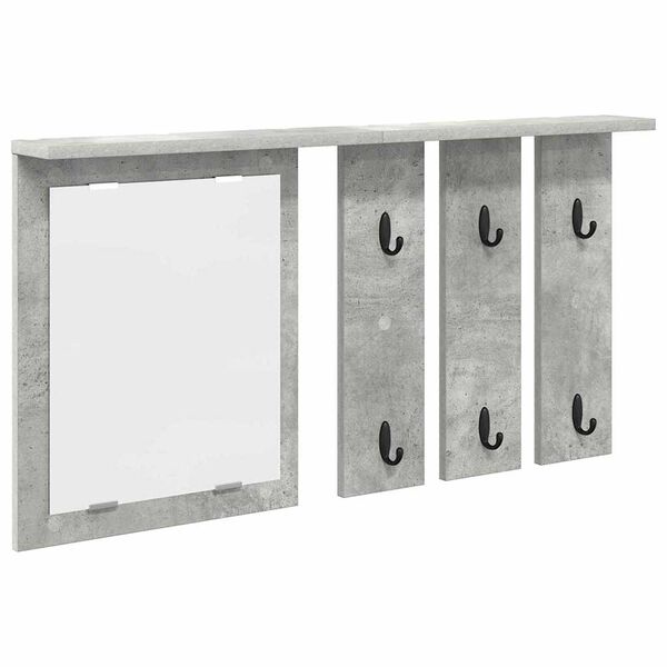 vidaXL Wall-Mounted Coat Rack with Shelf Concrete grey 85 x 10 x 45 cm
