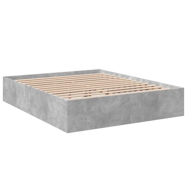 vidaXL Bed Frame without Mattress Concrete Grey 160x200 cm