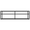 vidaXL TV Cabinet Black 140x40x40.5 cm Tempered Glass
