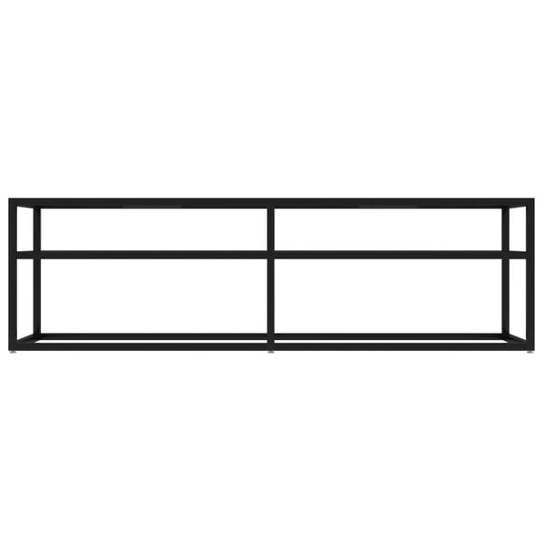 vidaXL TV Cabinet Black 140x40x40.5 cm Tempered Glass
