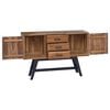 vidaXL TV Stand with Drawer Natural 110 x 30 x 75 cm Solid Teak Wood