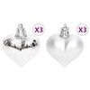 vidaXL 70 Piece Christmas Bauble Set Silver and White