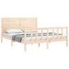 vidaXL Bed Frame without Mattress King Size Solid Wood Pine