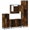 vidaXL 4&nbsp;Piece Bathroom Furniture Set&nbsp;Smoked Oak Engineered Wood