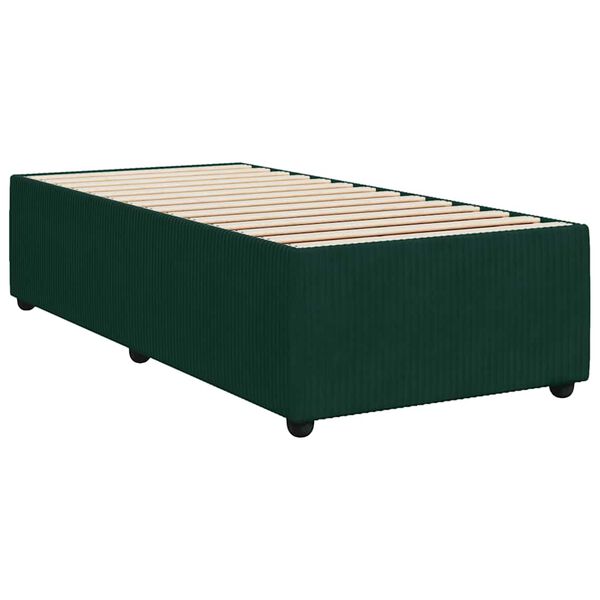 vidaXL Bed Frame without Mattress Dark Green 80x200 cm Velvet
