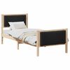 vidaXL Bed Frame with Headboard Black 75 x 190 cm Fabric