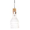 vidaXL Industrial Ceiling Lamp White E27 Mango Wood