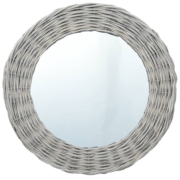 vidaXL Mirror 80 cm Wicker