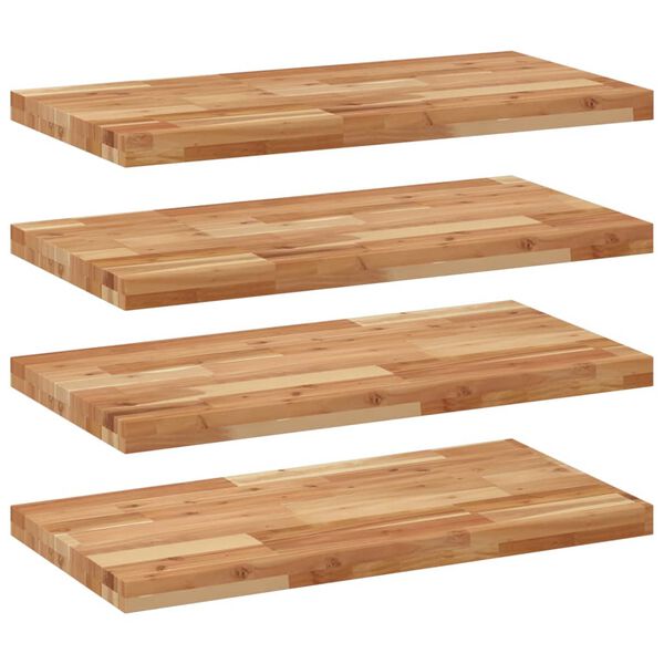 vidaXL Floating Shelves 4 pcs 60x40x4 cm Oil Finished Solid Wood Acacia