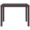 vidaXL Garden Dining Table Brown 100 x 100 x 73 cm Poly Rattan