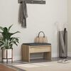 vidaXL Hall Bench with Cushion Sonoma Oak 63 x 38 x 40 cm