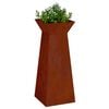 vidaXL Pillar Planter Silver 40 x 40 x 100 cm