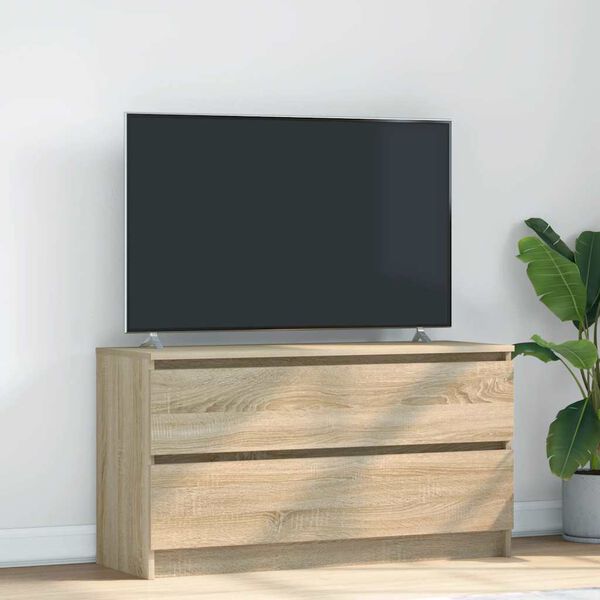 vidaXL TV Cabinet Sonoma Oak 100x35x54 cm Engineered Wood
