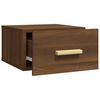vidaXL Wall-mounted Bedside Cabinet Brown Oak 35x35x20 cm