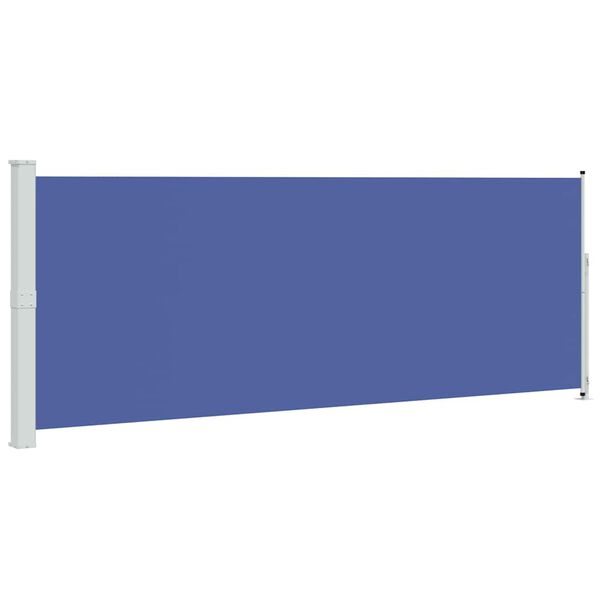 vidaXL Patio Retractable Side Awning 180x500 cm Blue