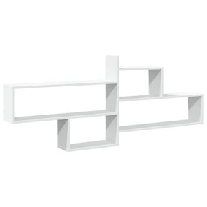 vidaXL Wall Shelf White 167,5x18x68 cm Engineered Wood