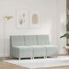 vidaXL Modular Sofa Unit Armless 3 pcs Light Grey 55 x 74 x 82 cm