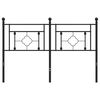 vidaXL Metal Headboard Black 140 cm