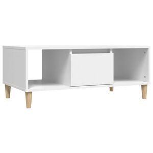 vidaXL Coffee Table White 90x50x36,5 cm Engineered Wood