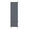 vidaXL Chalkboard Wardrobe with Drawer Grey and white Engineered wood